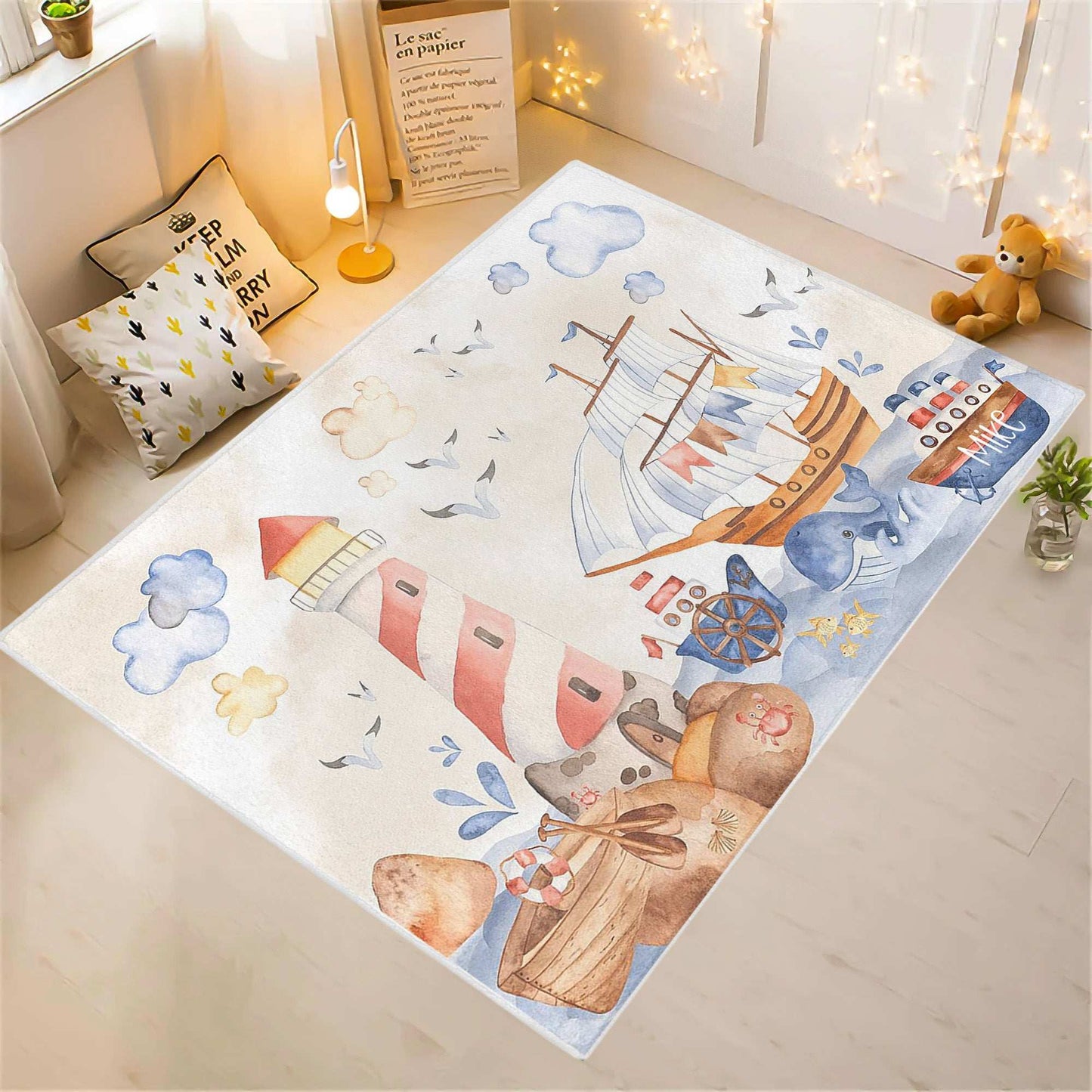Nautical Kids Playroom Rug