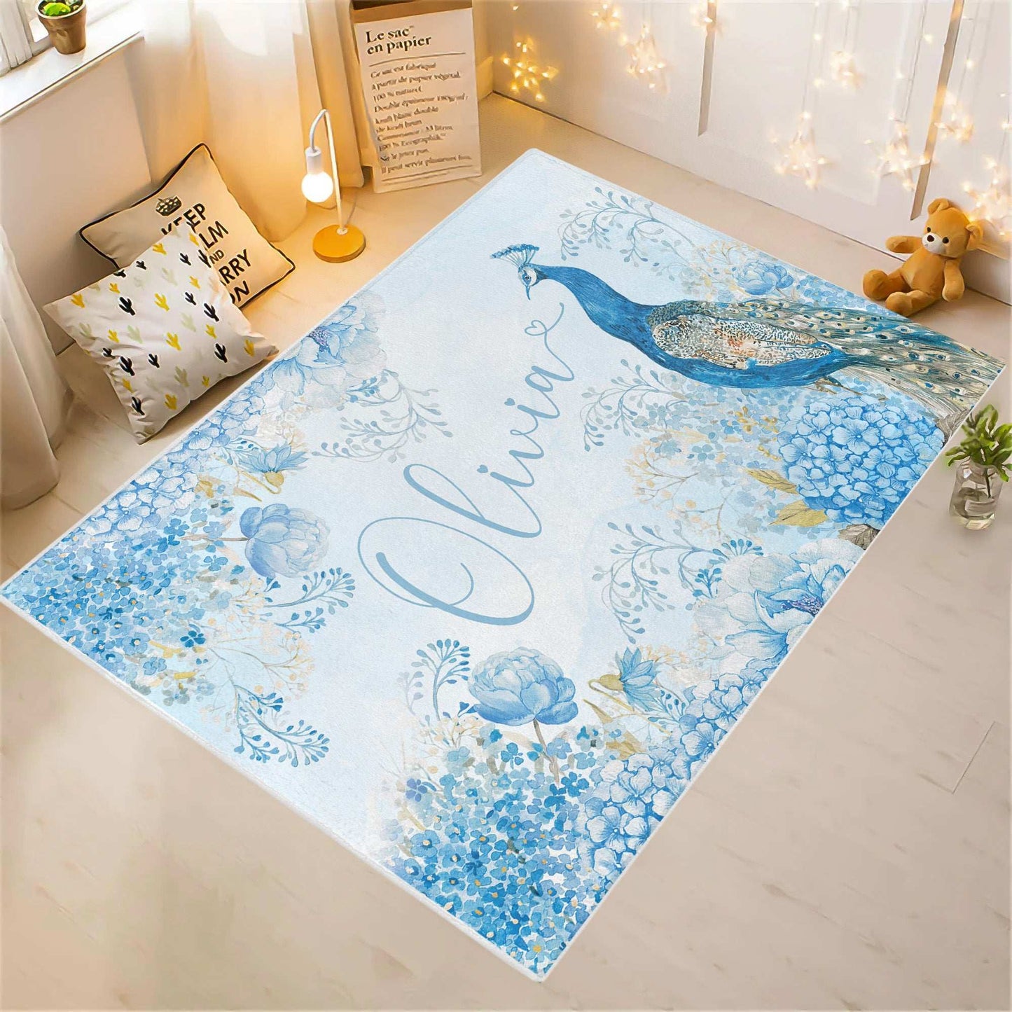 Peacock Floral Rug
