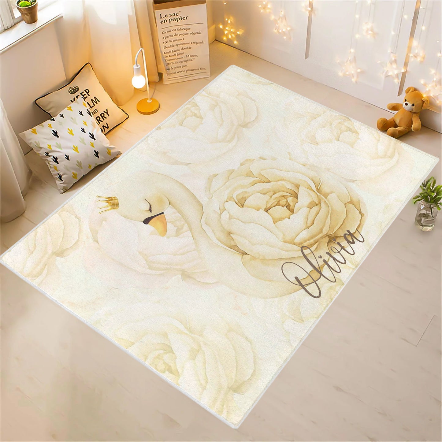 Baby Swan Nursery Rug