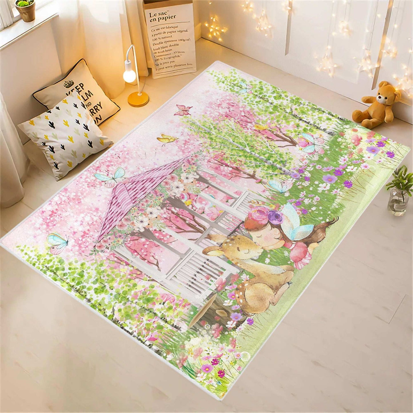Enchanted Forest Fairy Nursery Rug