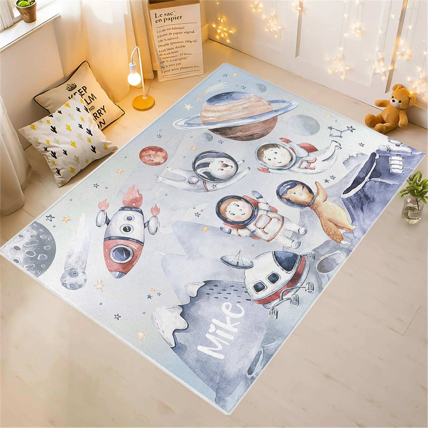 Astronaut Space Playroom Rug