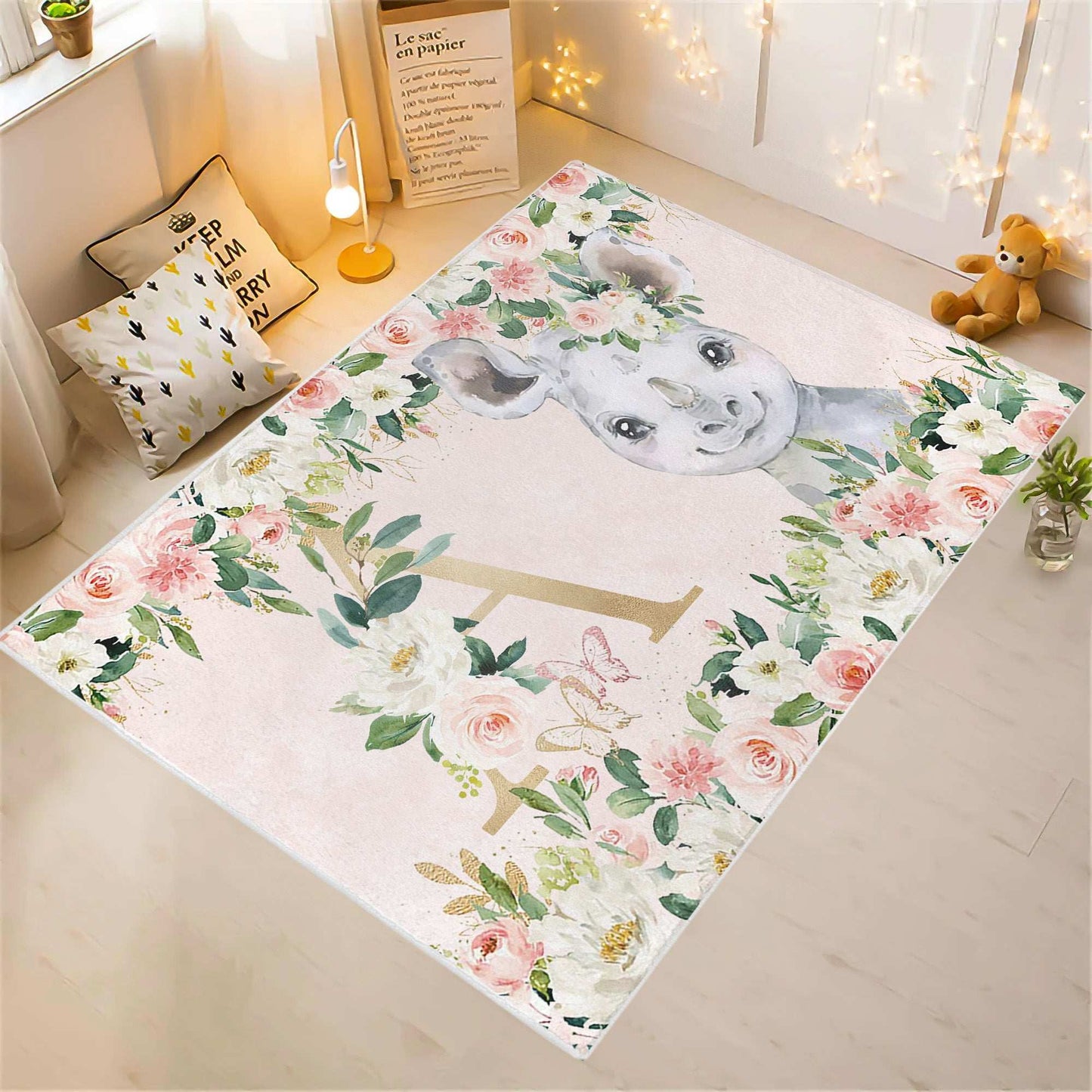 Rhino Rose Floral Rug