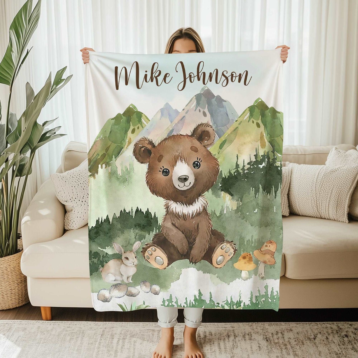 Mountain Bear Blanket
