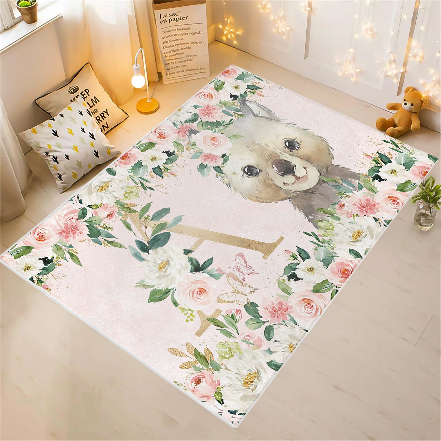 Wombat Rose Floral Rug