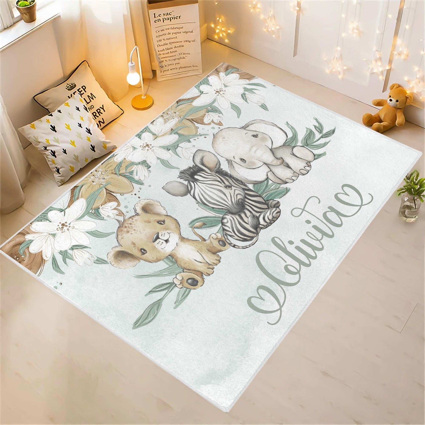 Baby Safari Animals Rug