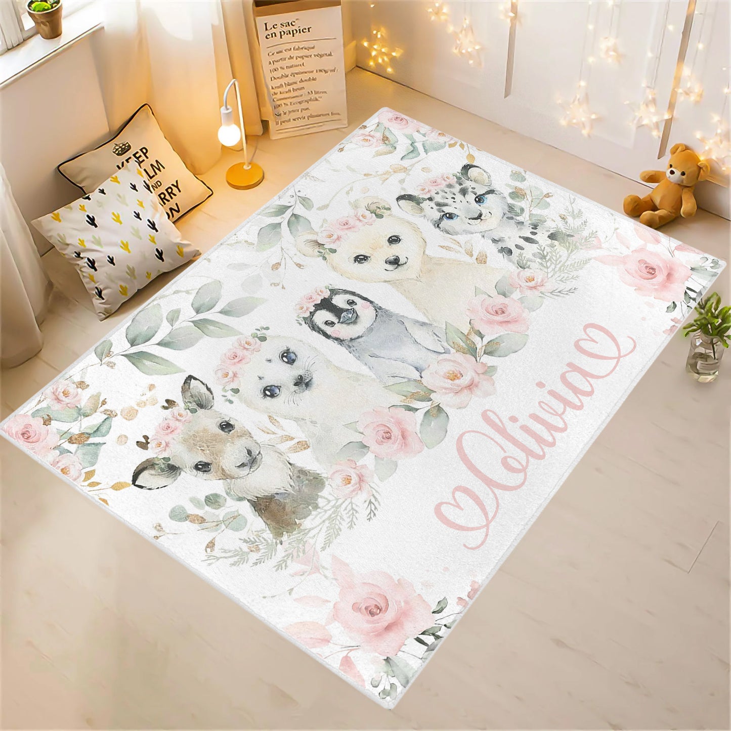 Arctic Animals Nursery Rug