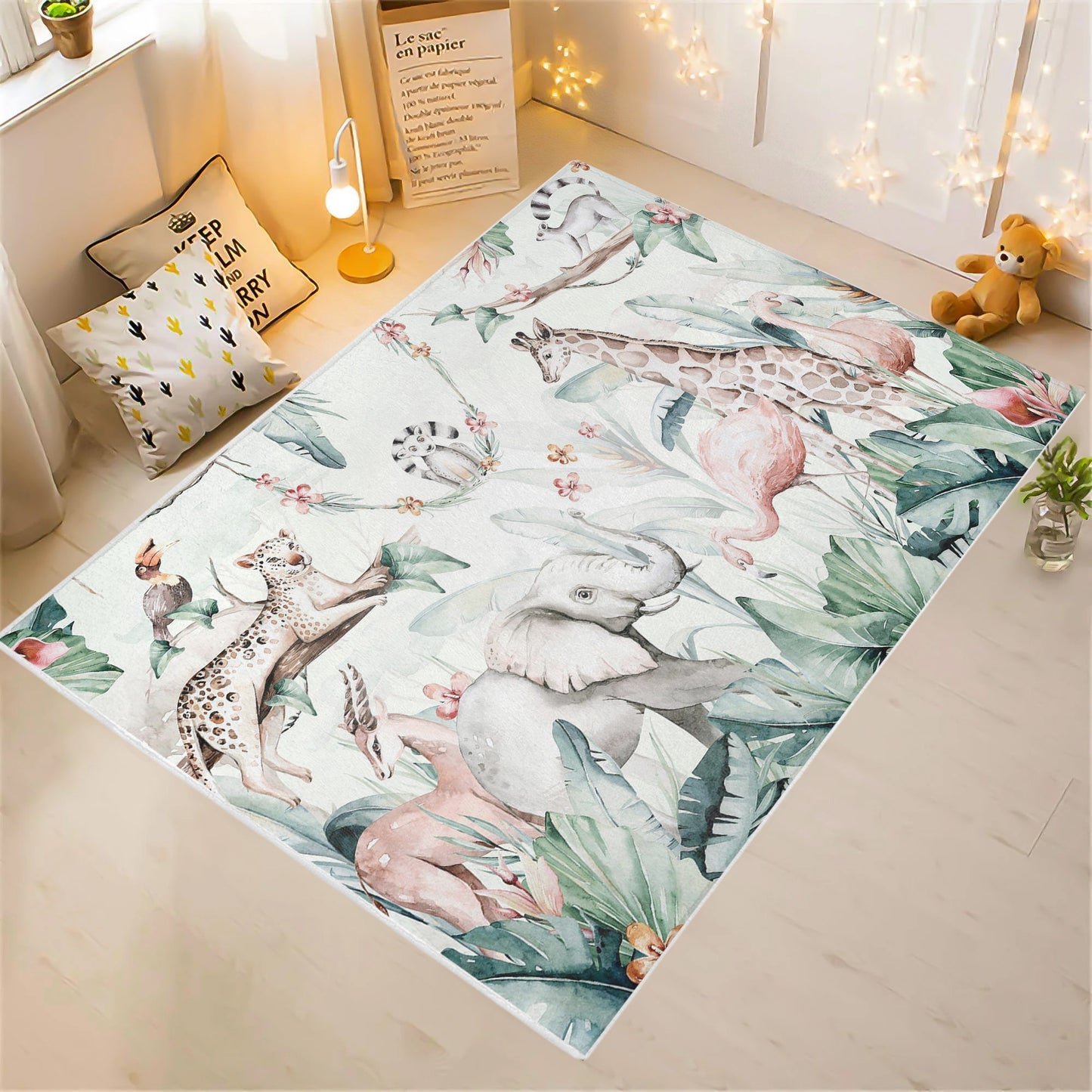 Safari Animals Playroom Rug