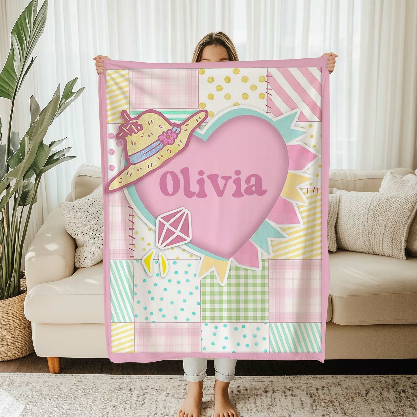 Pastel Heart Blanket