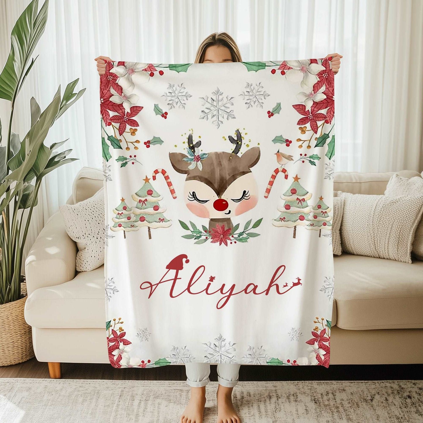 Christmas Reindeer Blanket