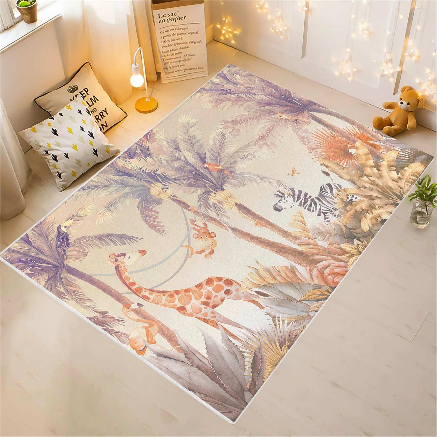 Safari Animals Nursery Rug