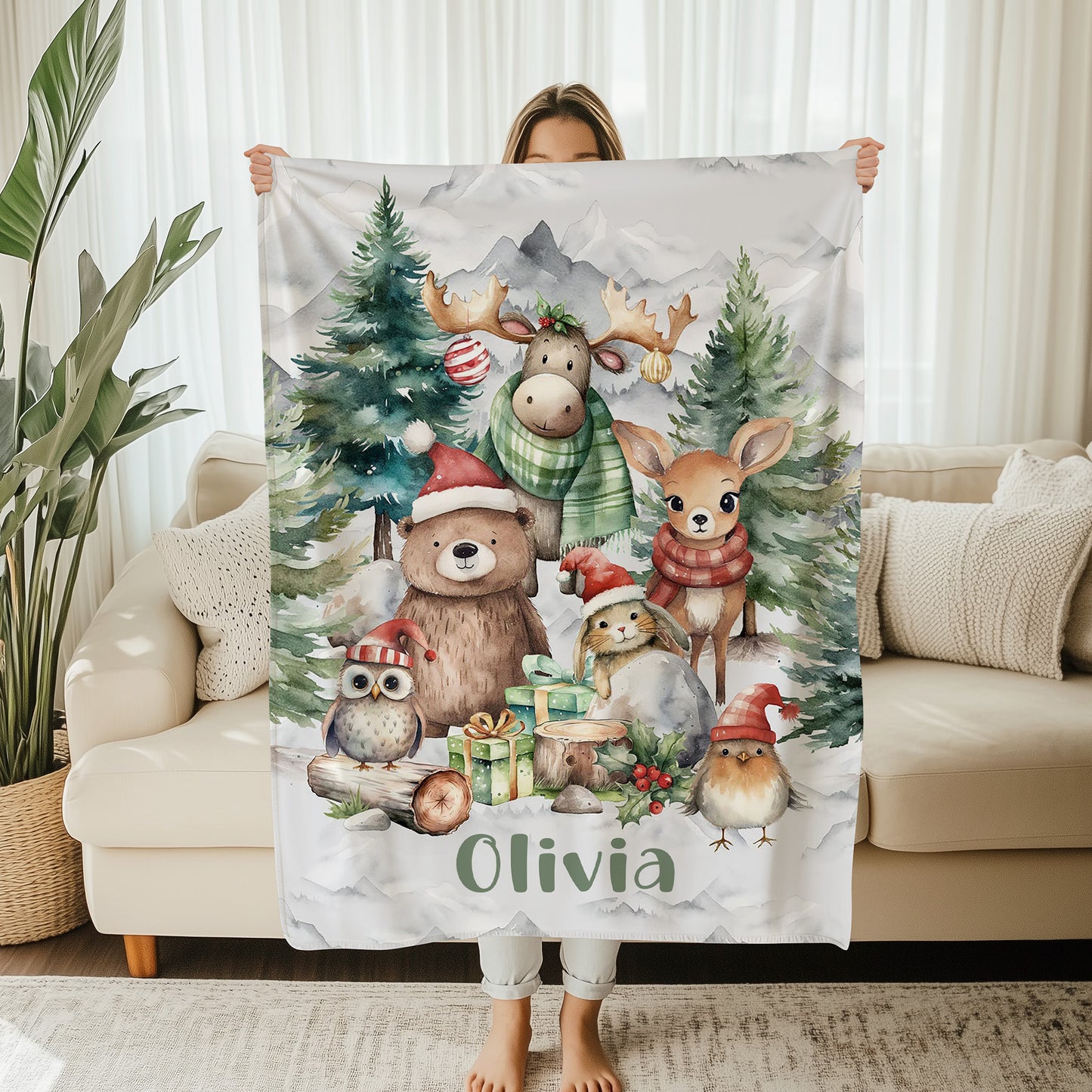 Christmas Animals Blanket