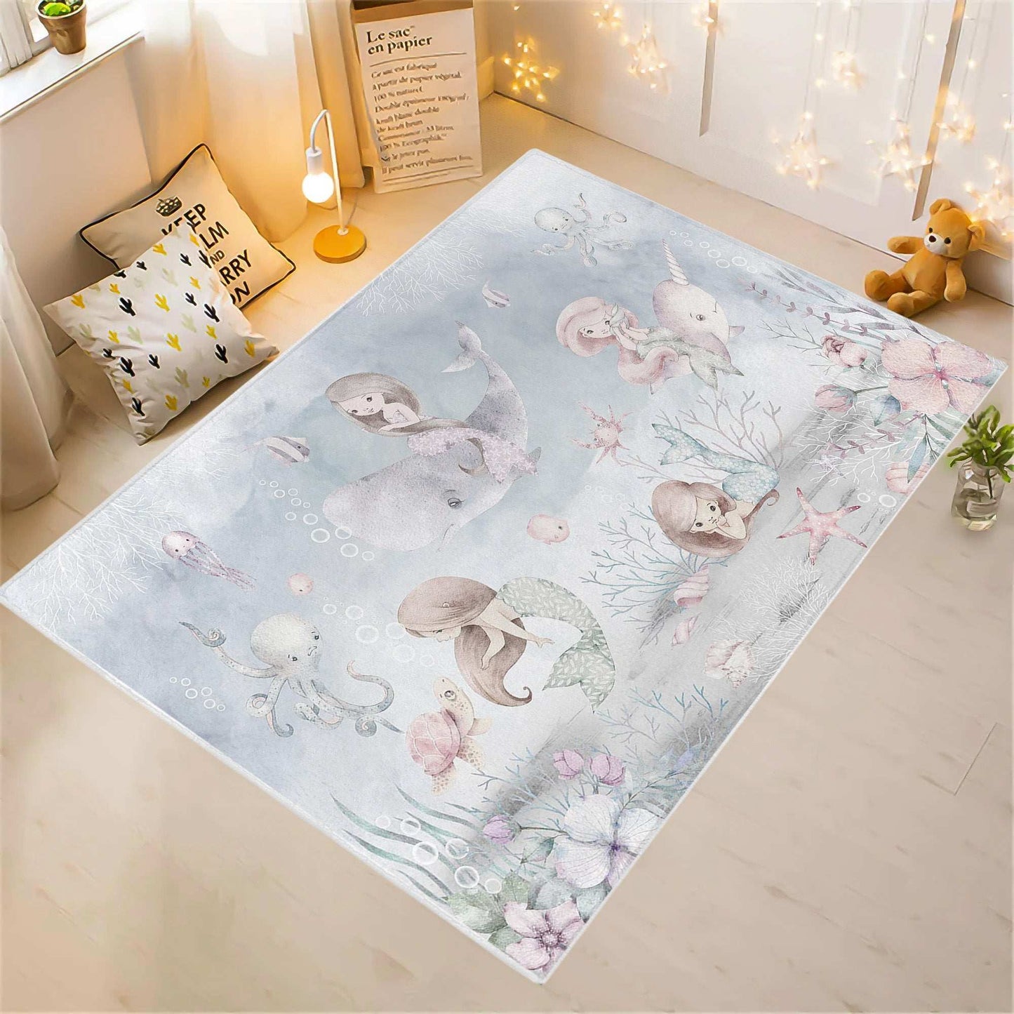 Little Mermaid Nursery Rug