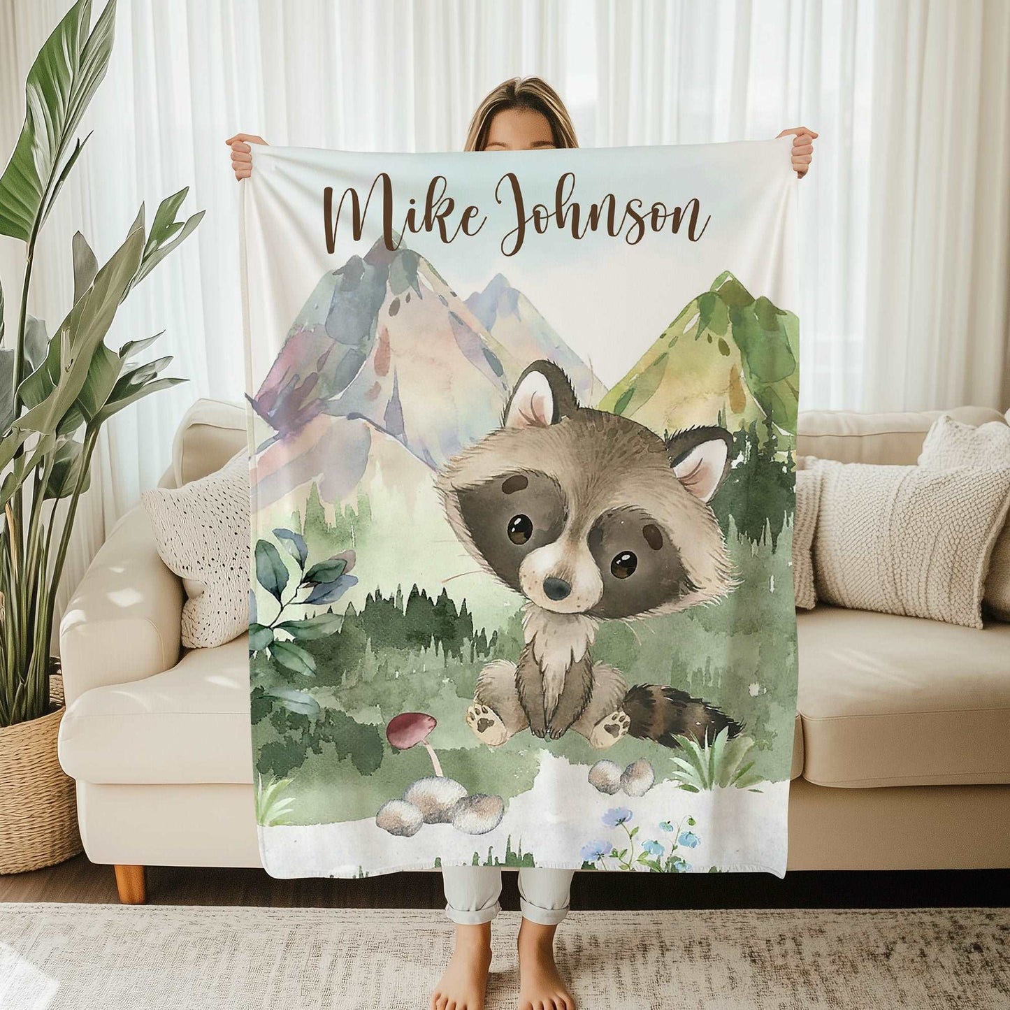 Mountain Raccoon Blanket