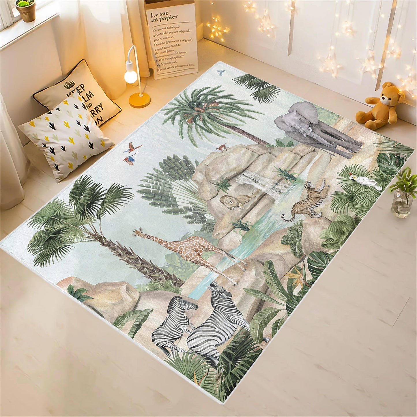Safari Animals Playroom Rug