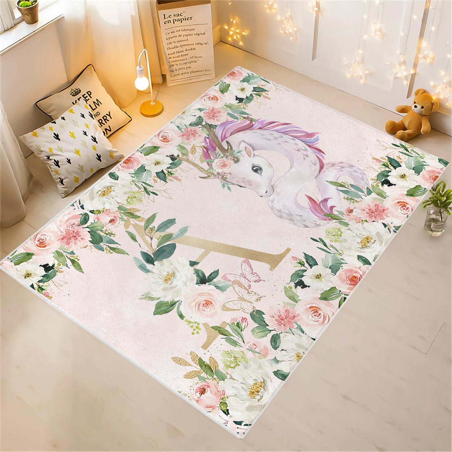 Dragon Rose Floral Rug