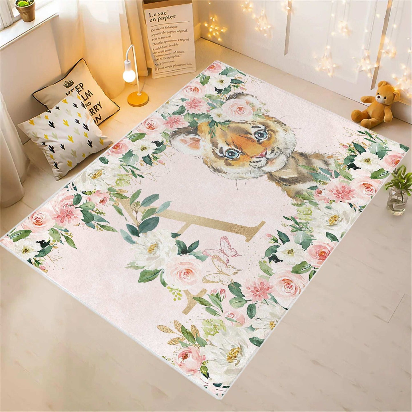 Tiger Rose Floral Rug