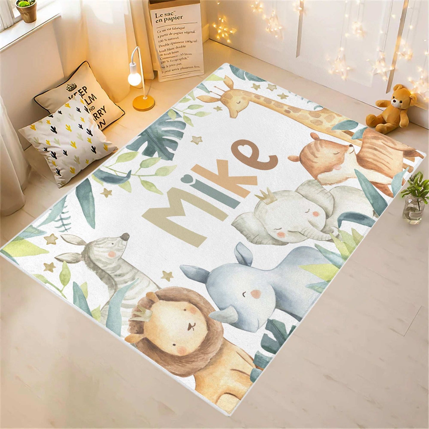 Safari Animals Nursery Rug