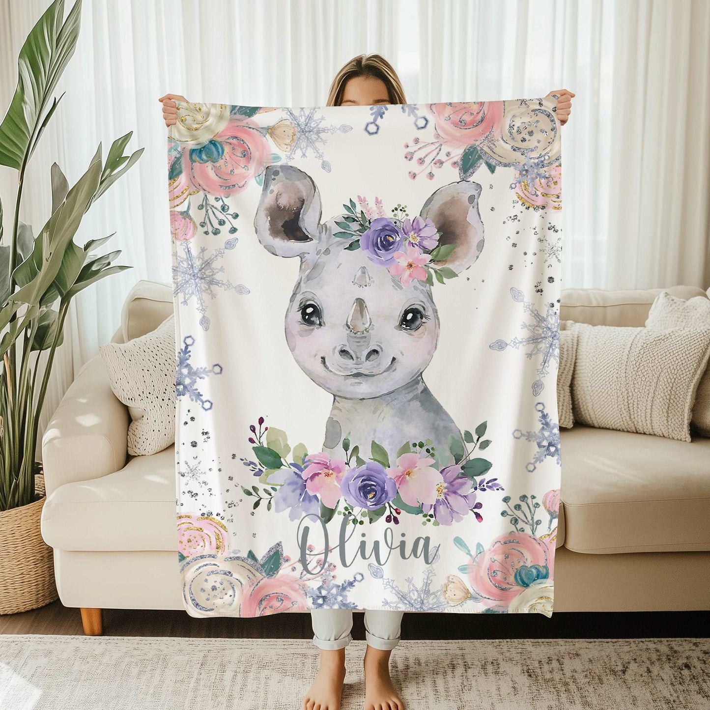 Rhino Baby Blanket