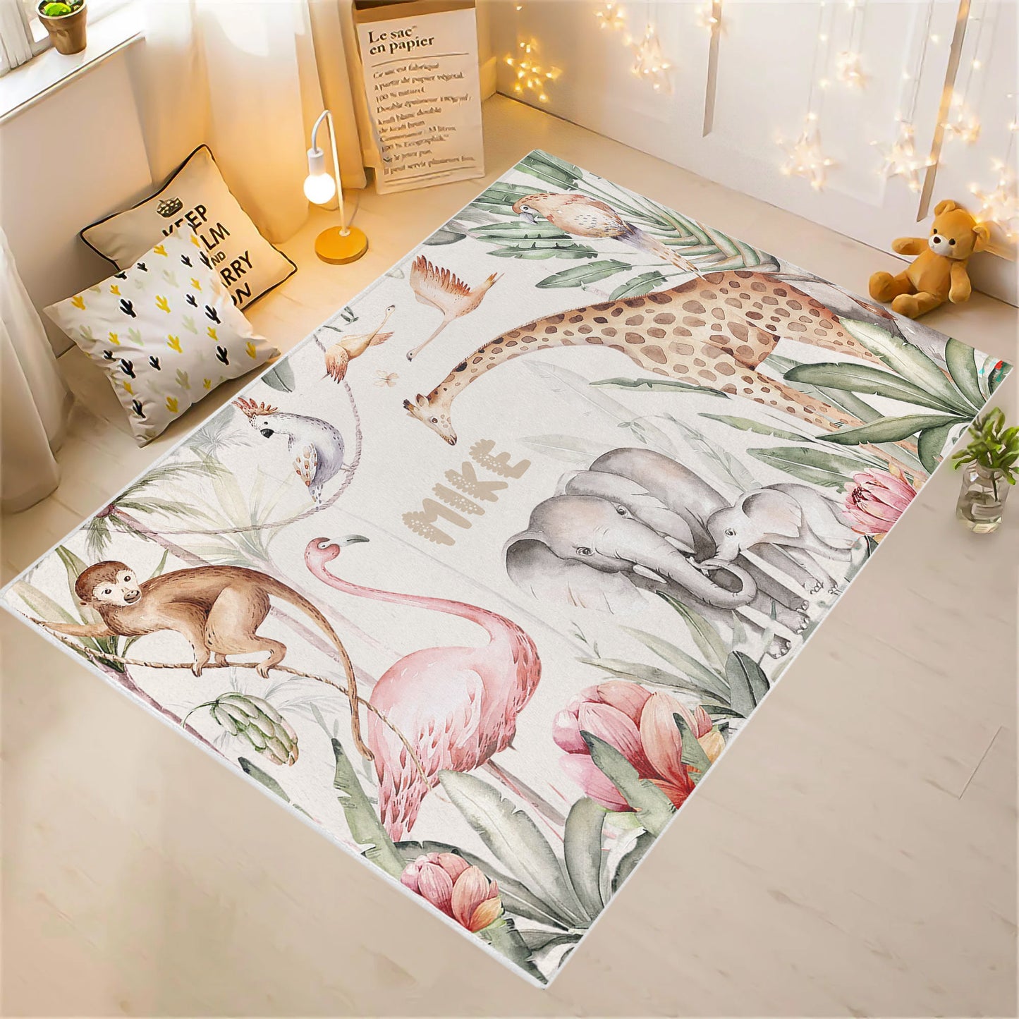 Safari Animals Playroom Rug