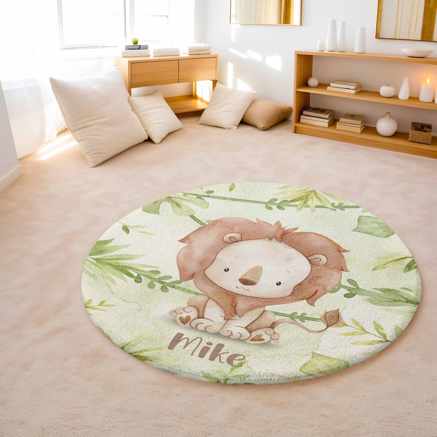 Baby Lion Round Rug