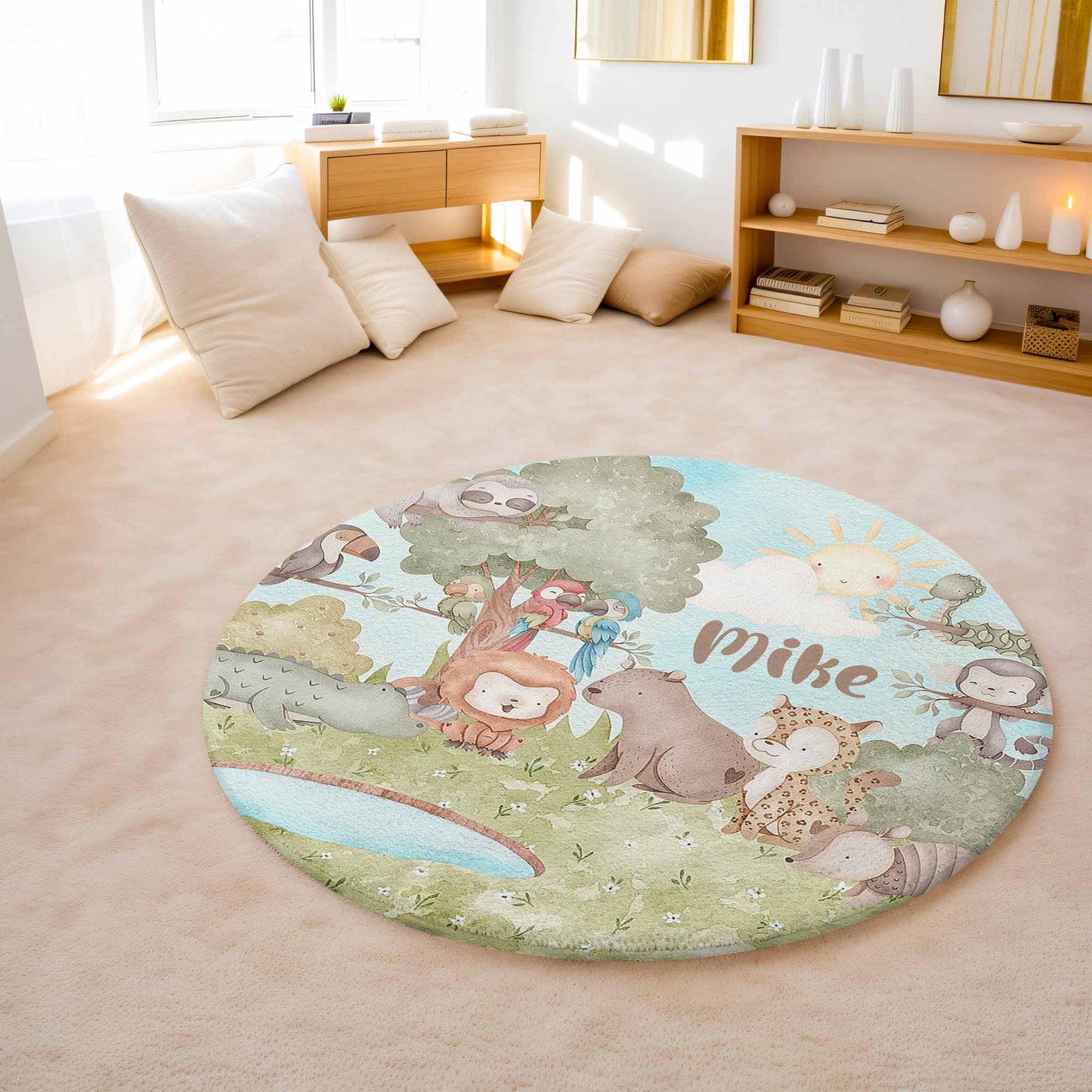 Forest Animals Round Rug