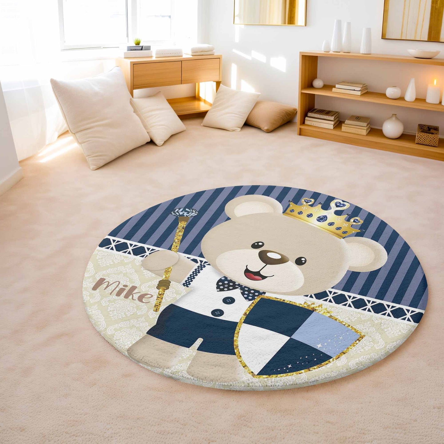 Prince Bear Round Rug