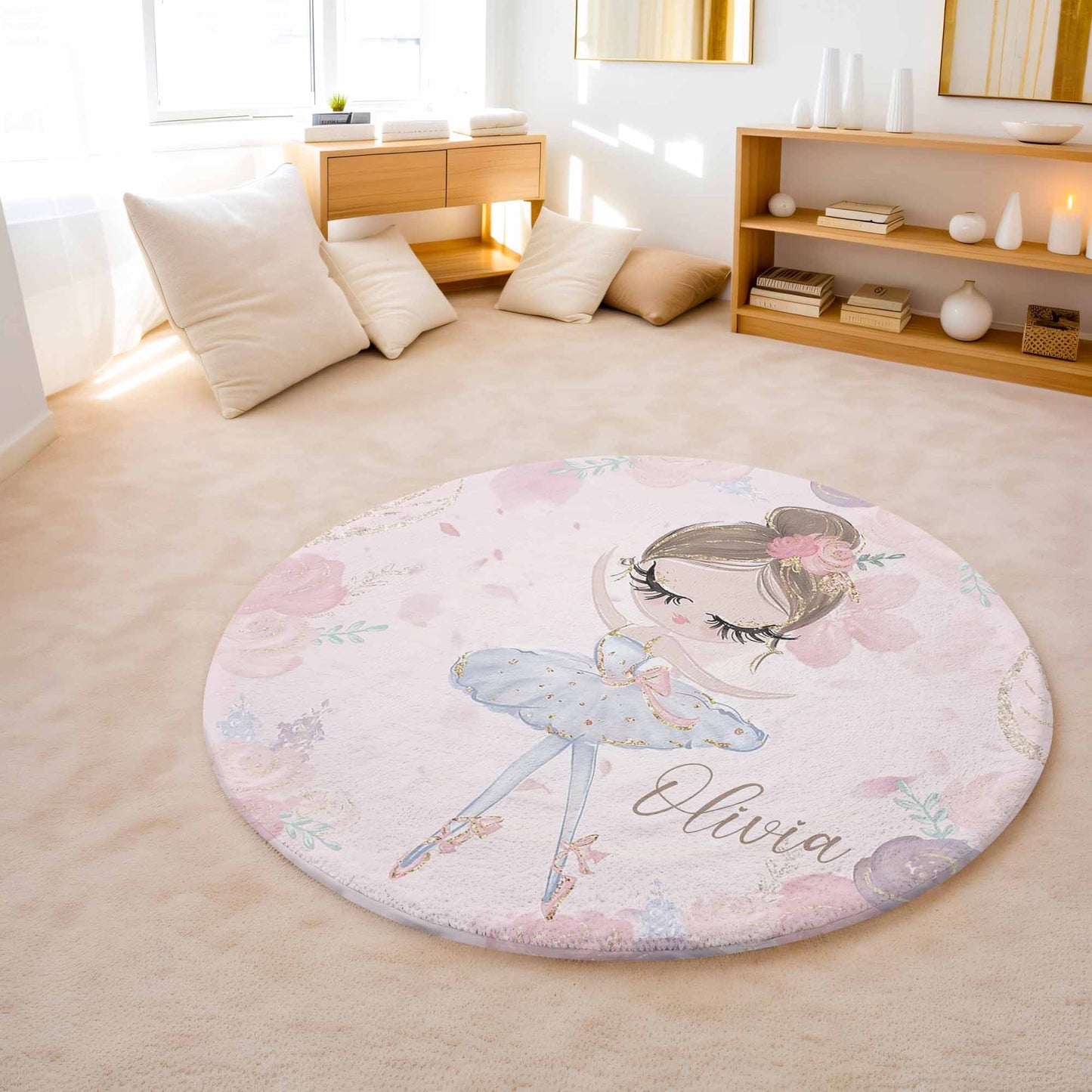 Ballet Girl Round Rug