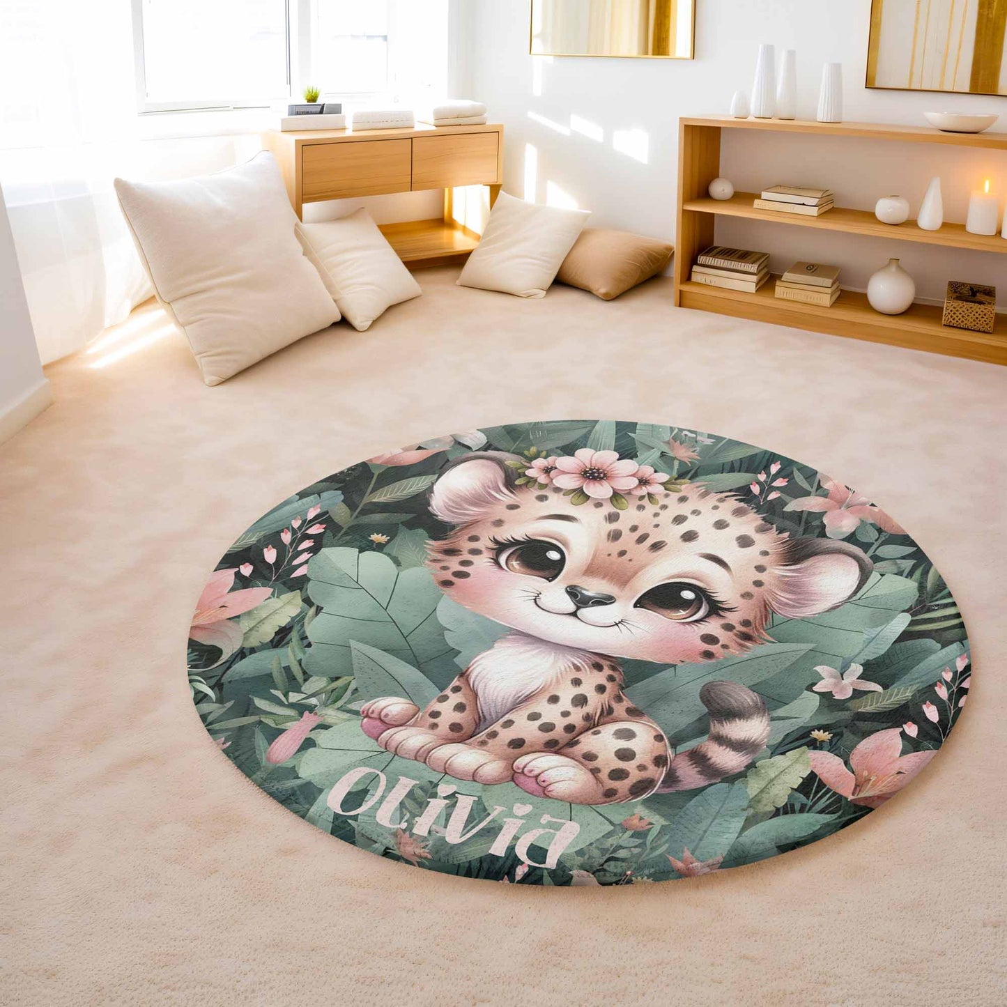 Baby Leopard Round Rug