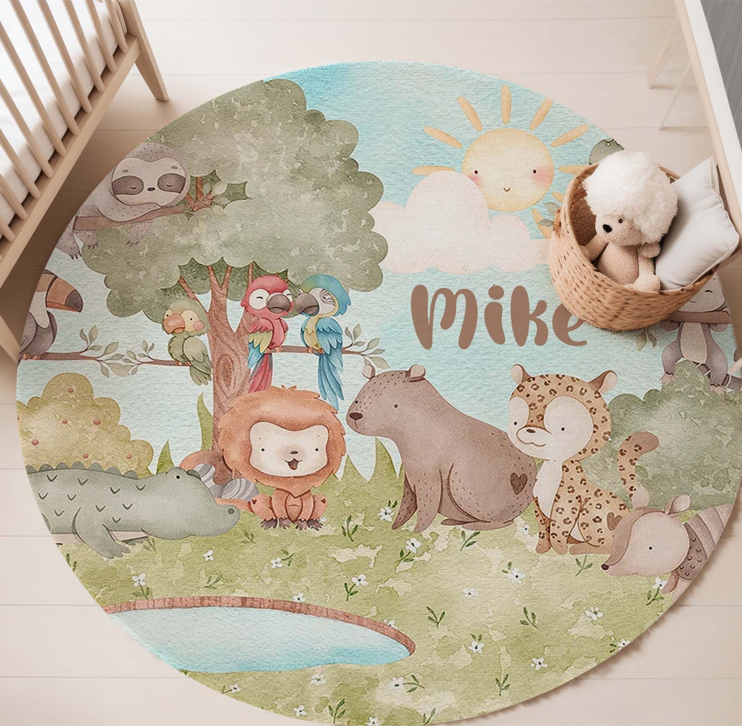 Forest Animals Round Rug
