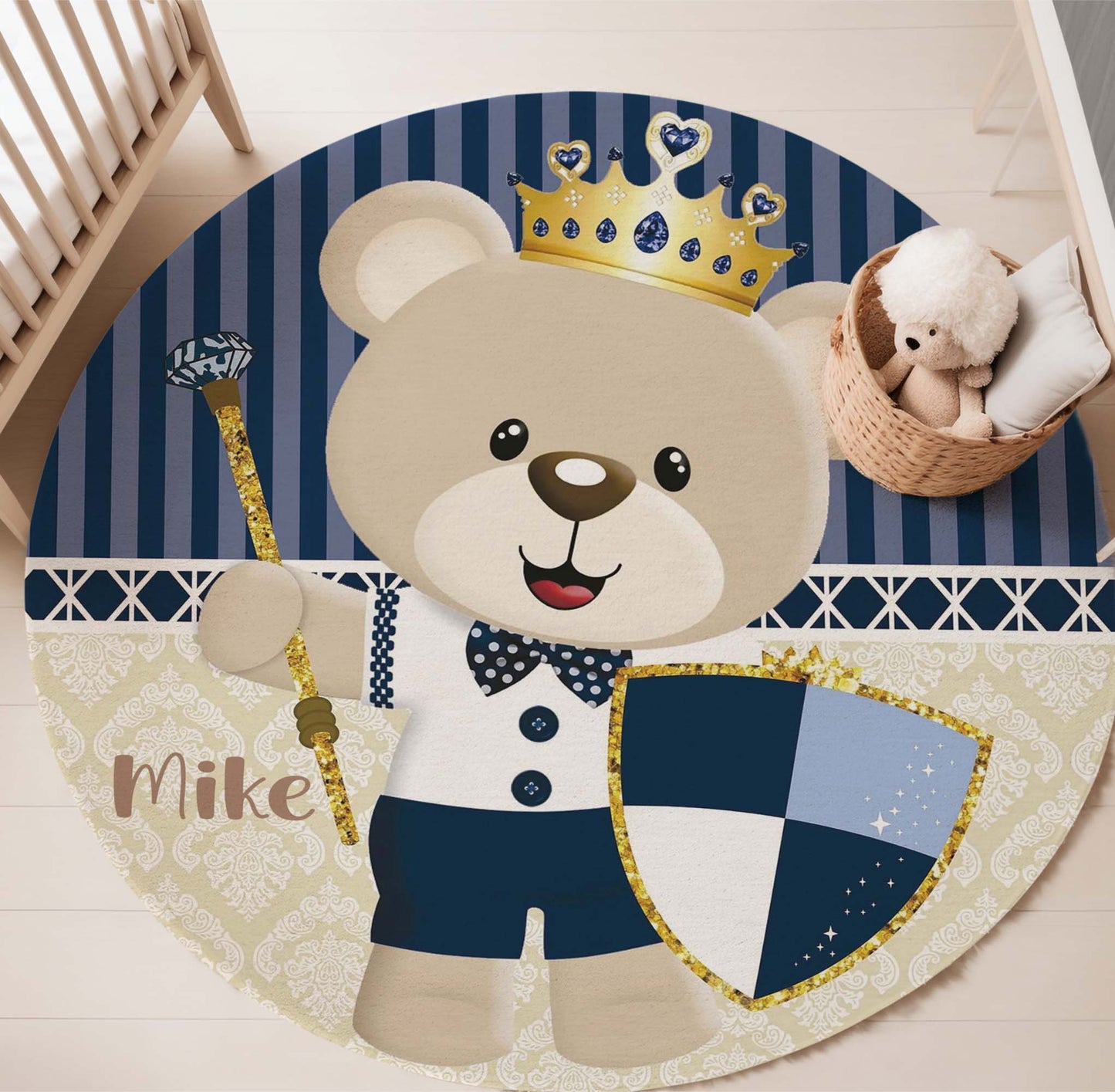 Prince Bear Round Rug
