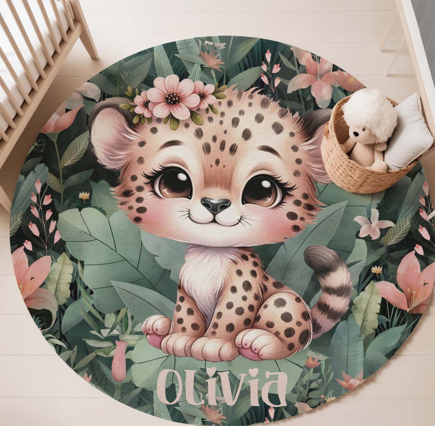 Baby Leopard Round Rug