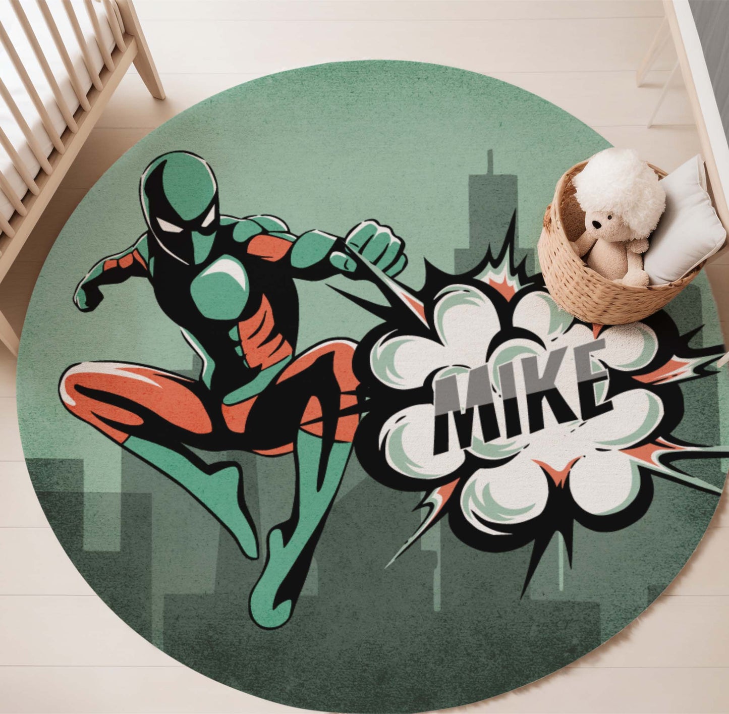 Superhero Round Rug