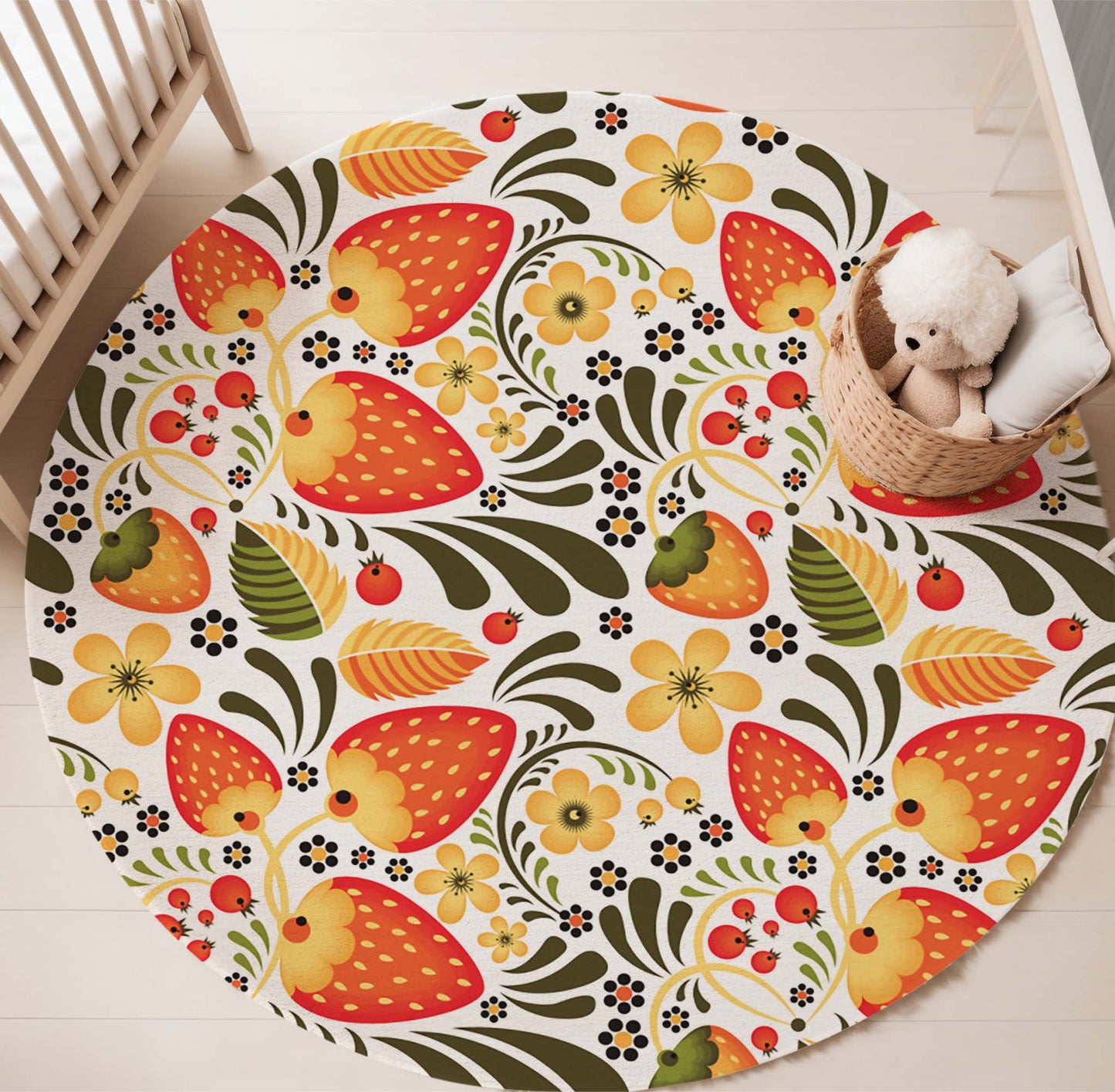 Strawberry Round Rug