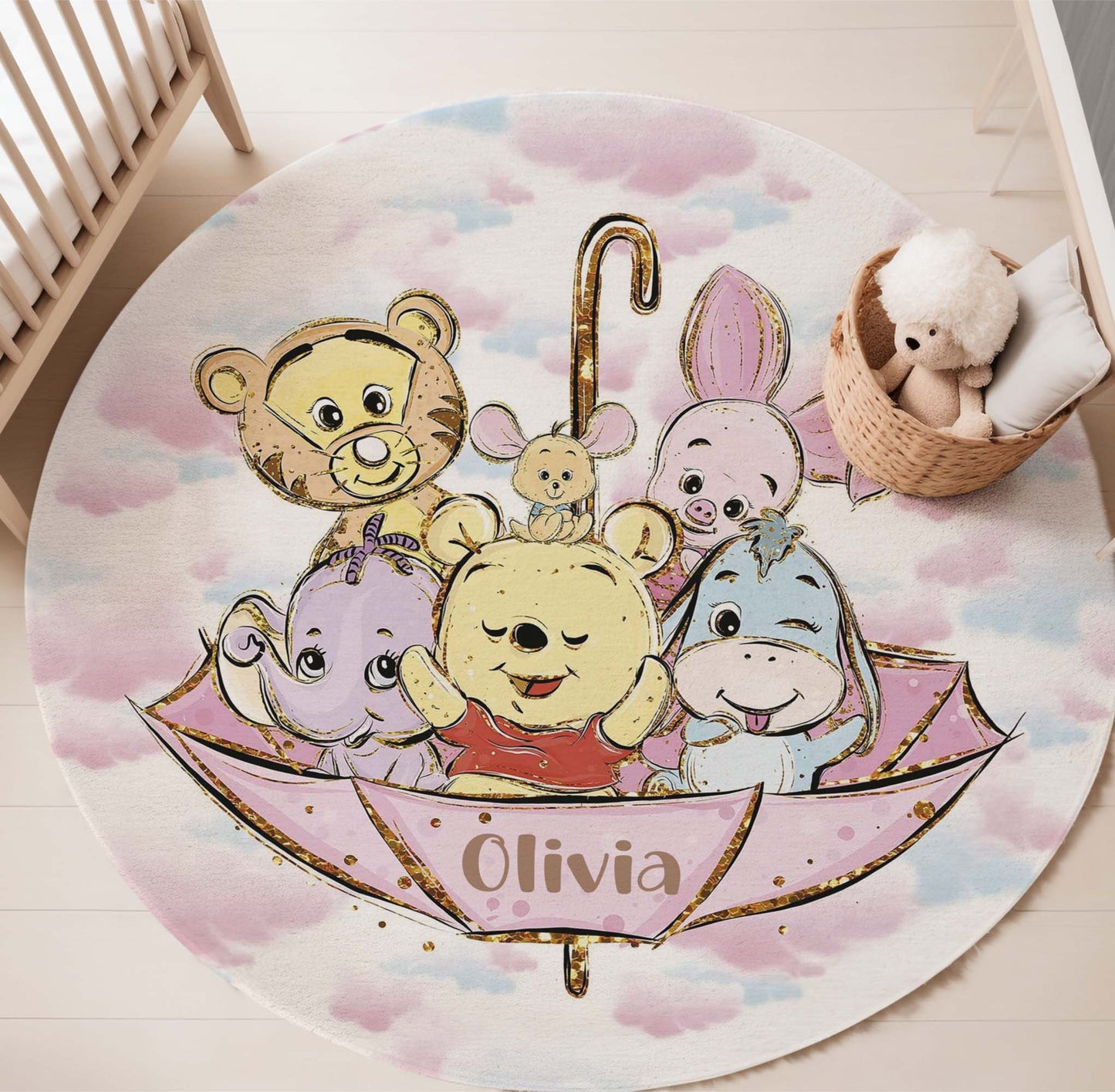 Safari Animals Round Rug