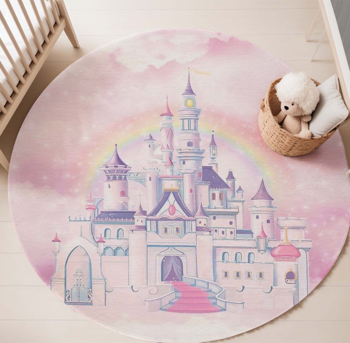 Princess Castle Round Rug