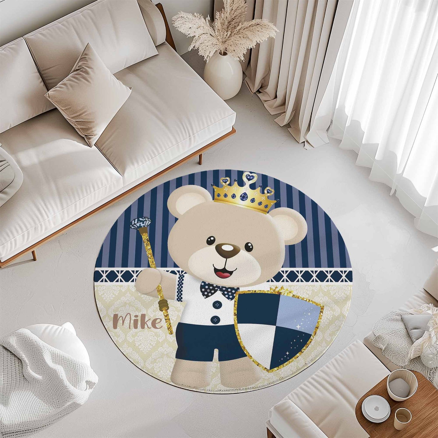 Prince Bear Round Rug