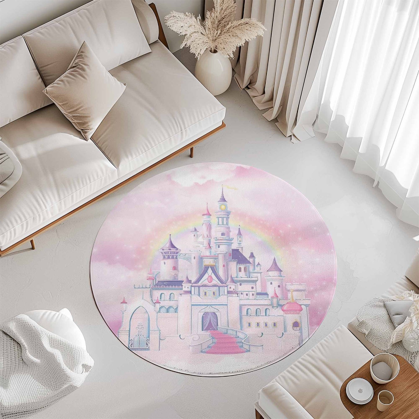 Princess Castle Round Rug