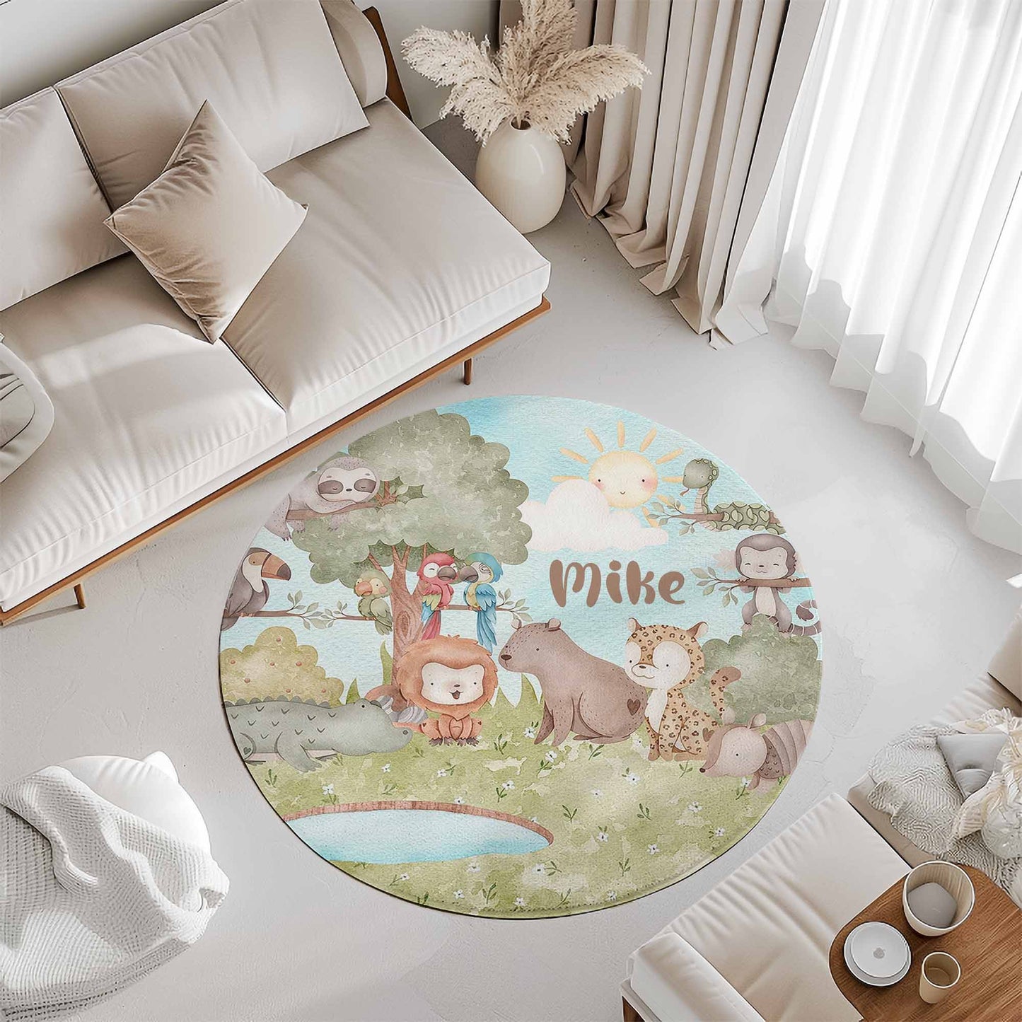 Forest Animals Round Rug