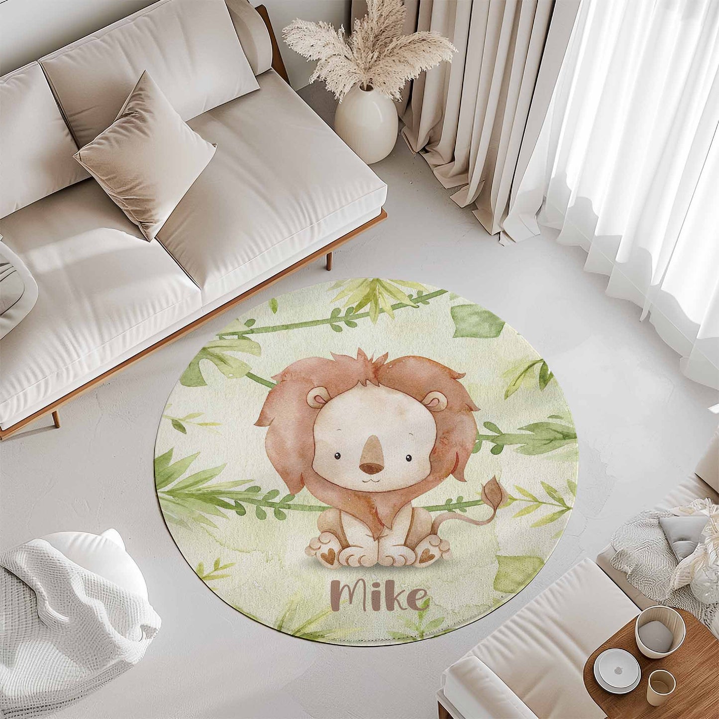 Baby Lion Round Rug