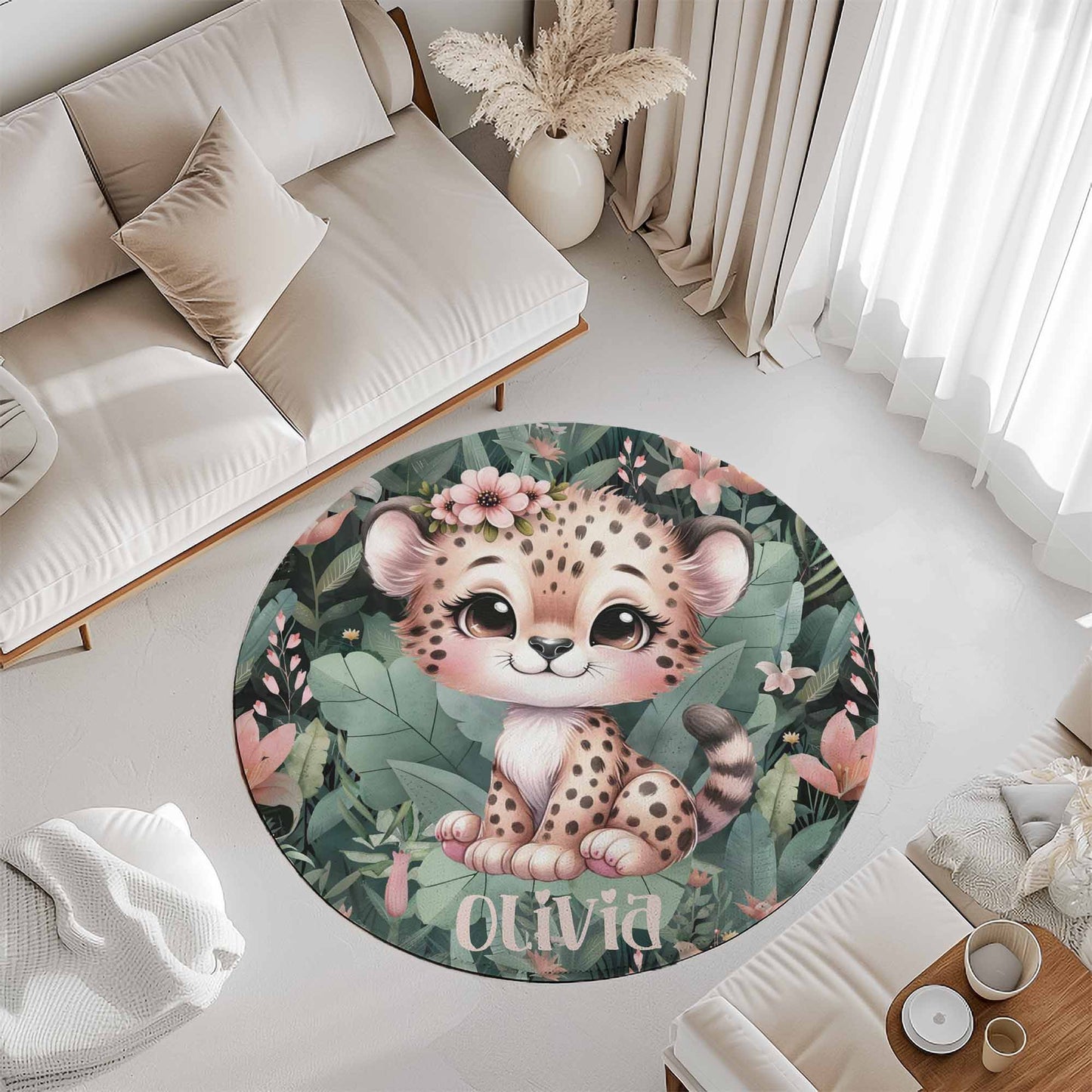 Baby Leopard Round Rug