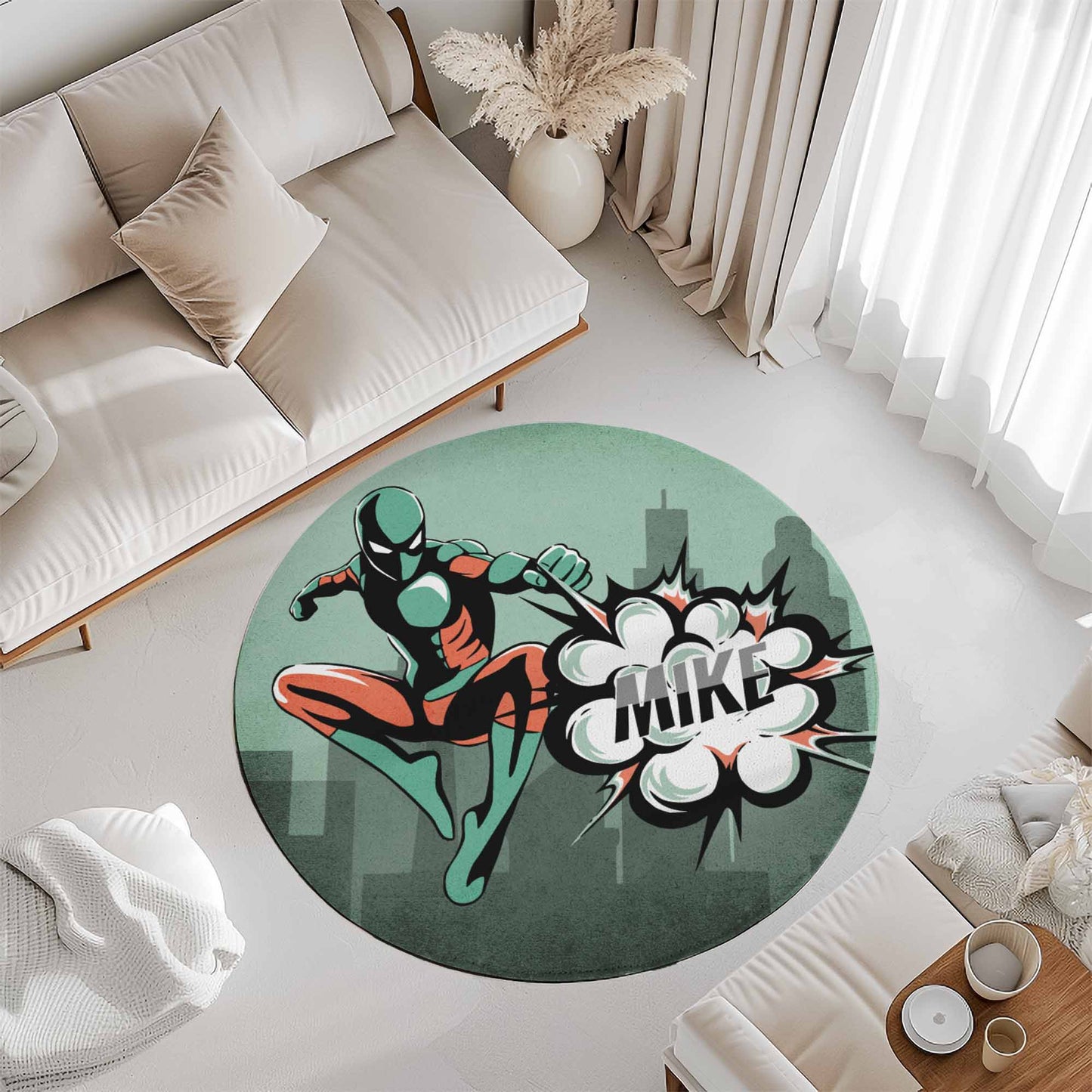 Superhero Round Rug