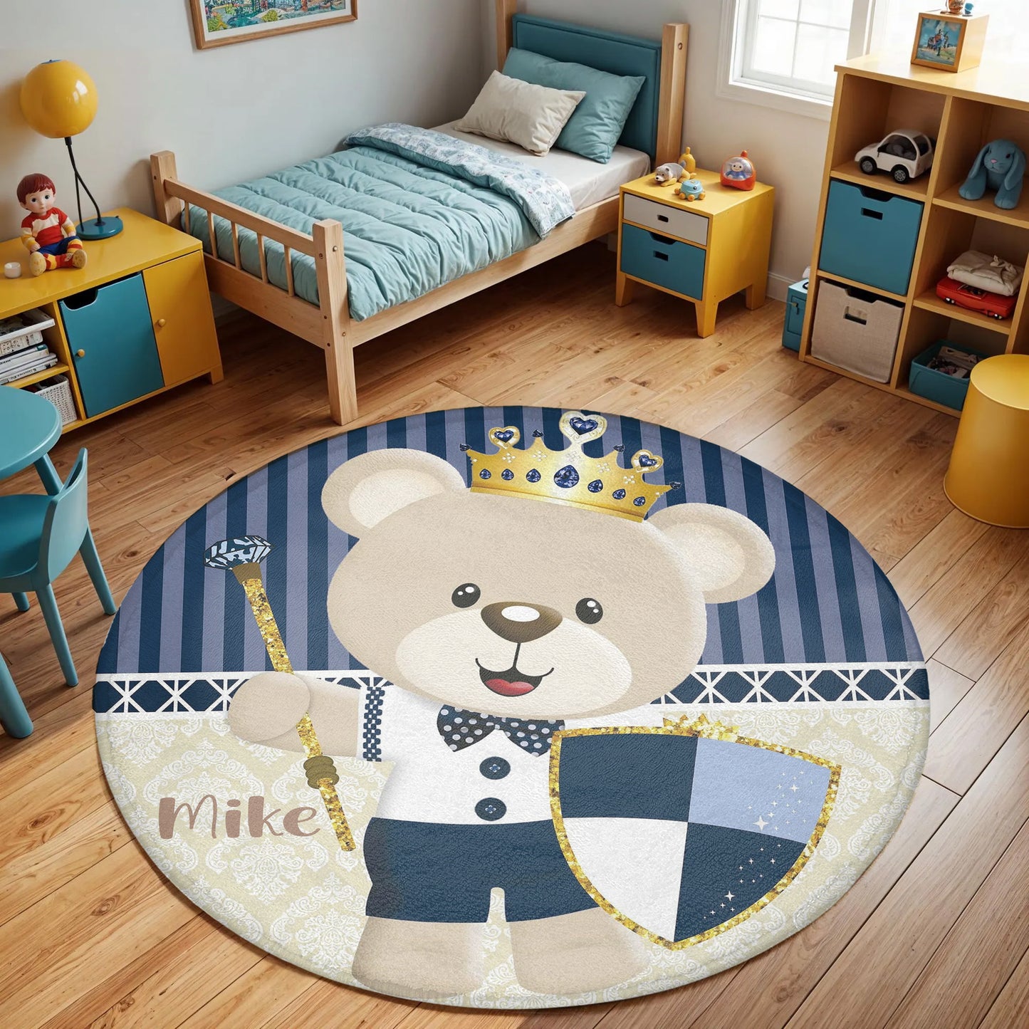 Prince Bear Round Rug