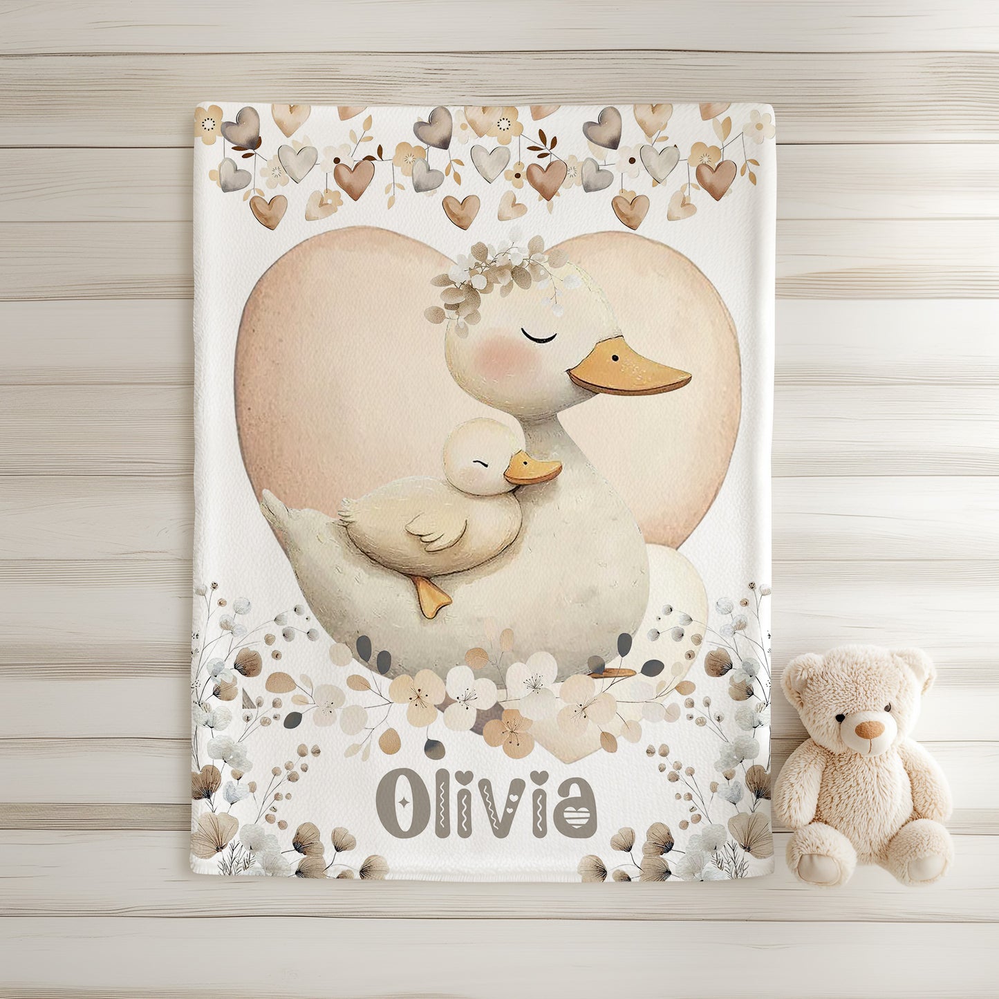 Mom And Baby Goose Blanket