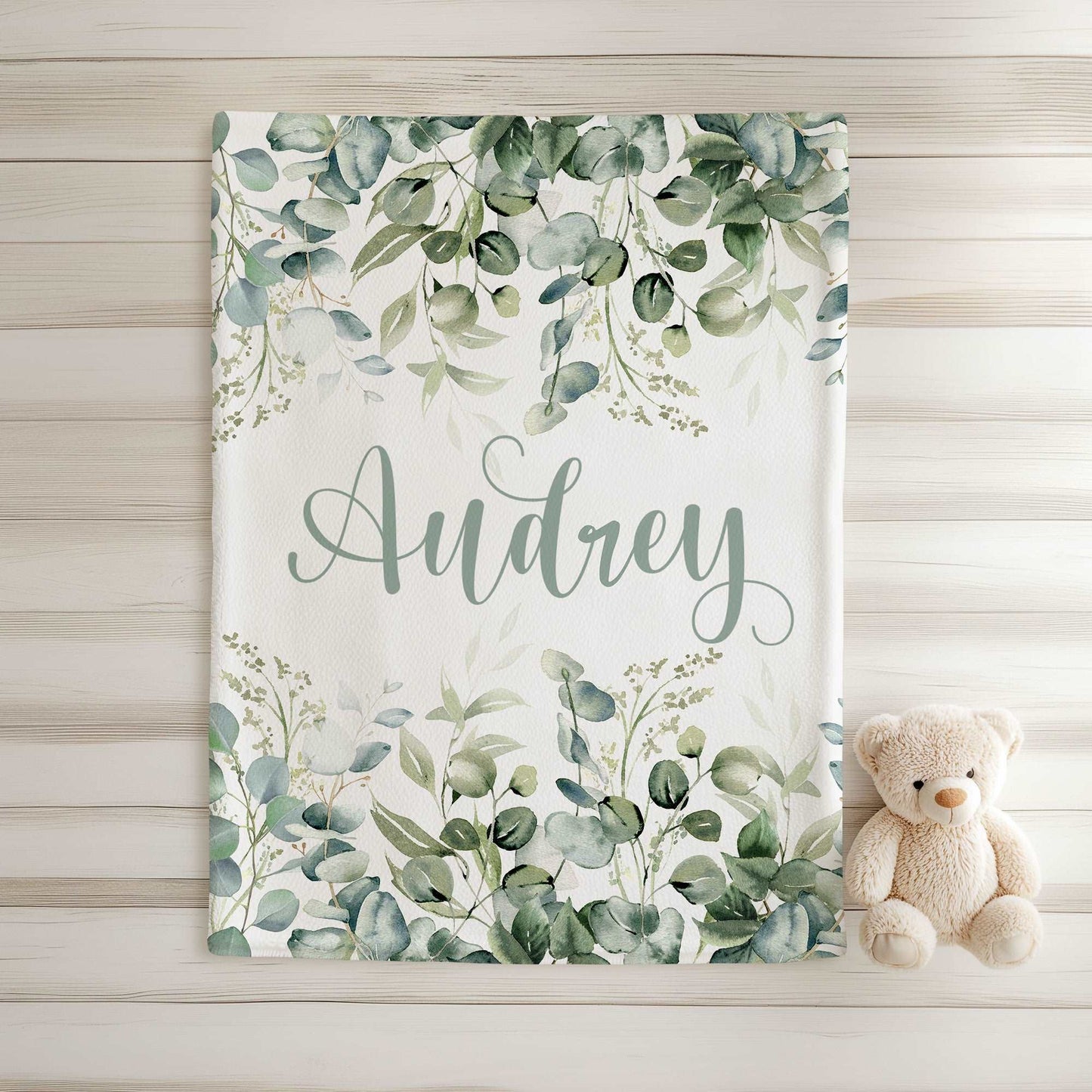 Green Floral Blanket
