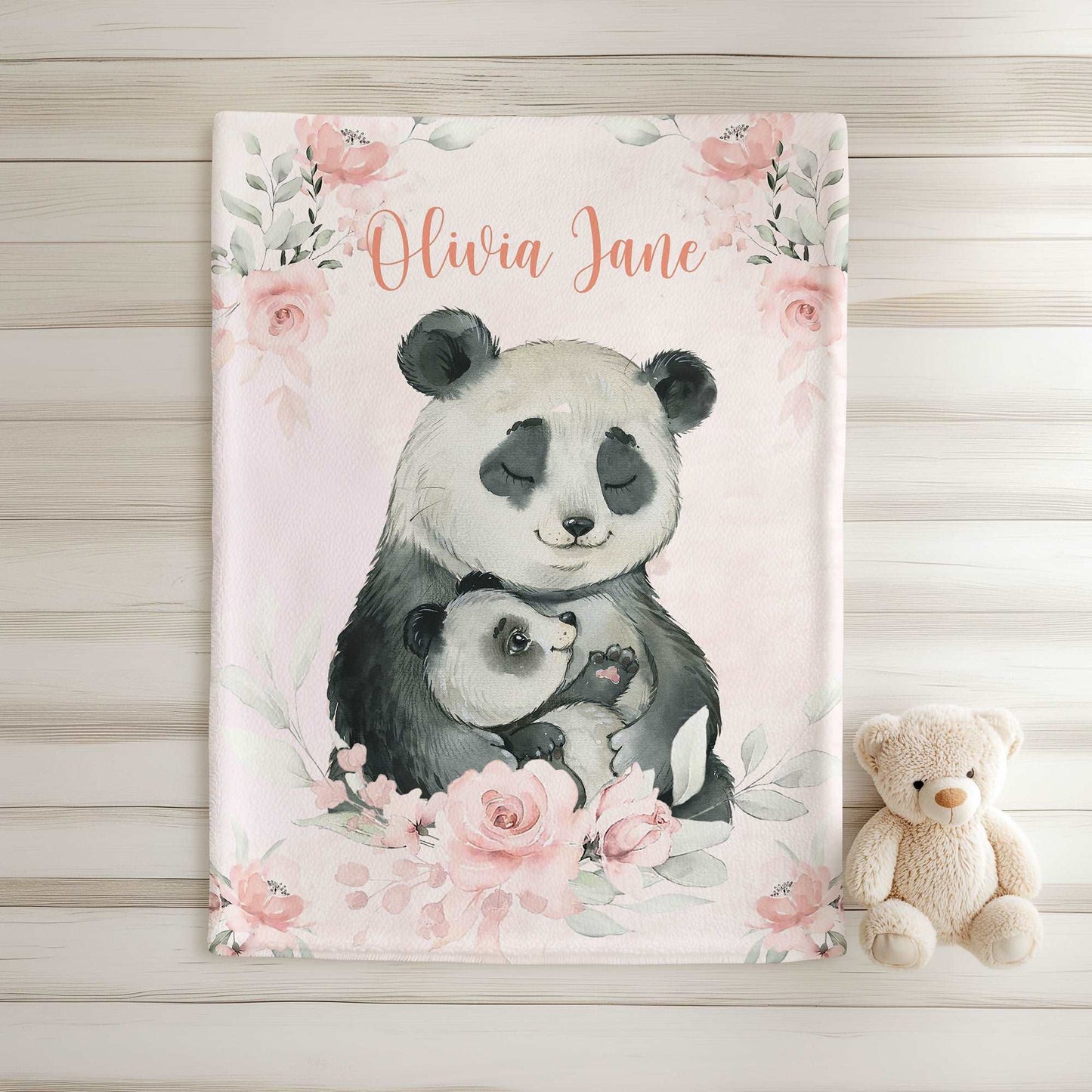 Mum And Baby Panda Blanket