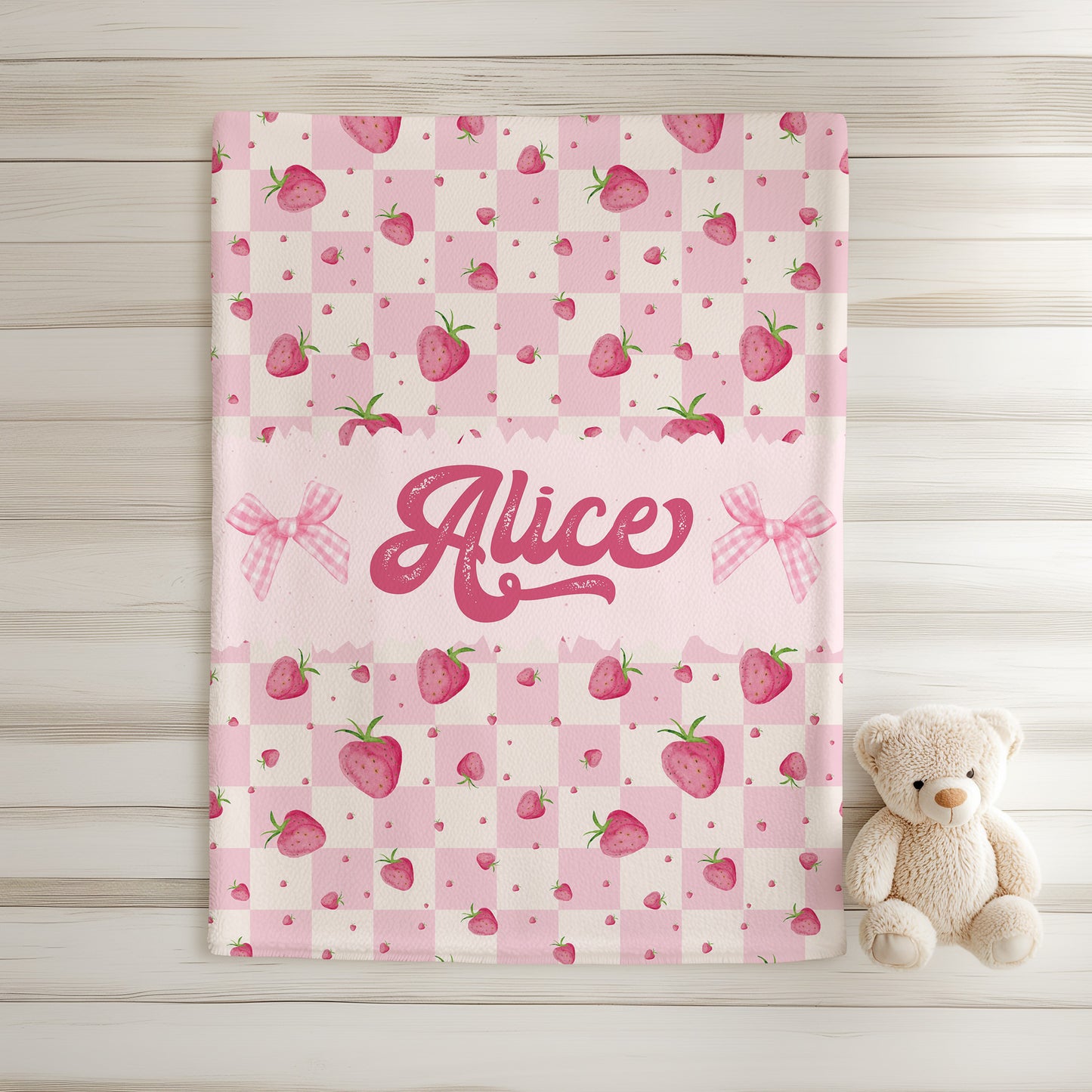 Coquette Strawberry Blanket