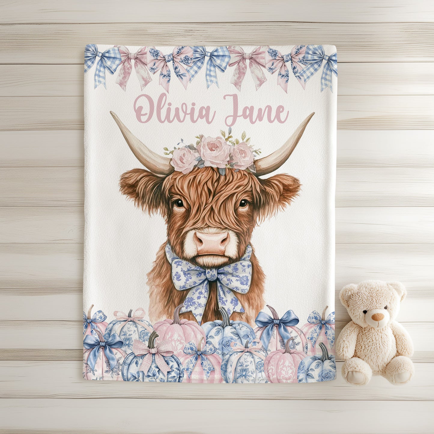 Highland Cow Baby Blanket