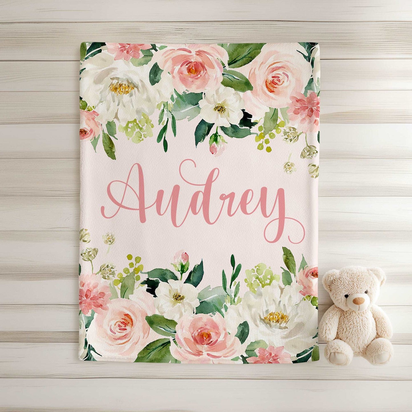 Pink Floral Blanket