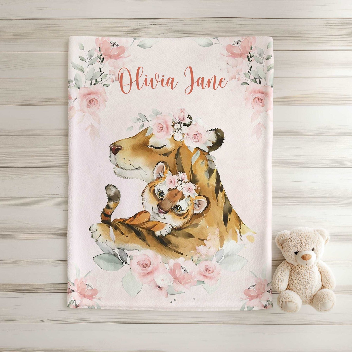 Mum And Baby Tiger Blanket