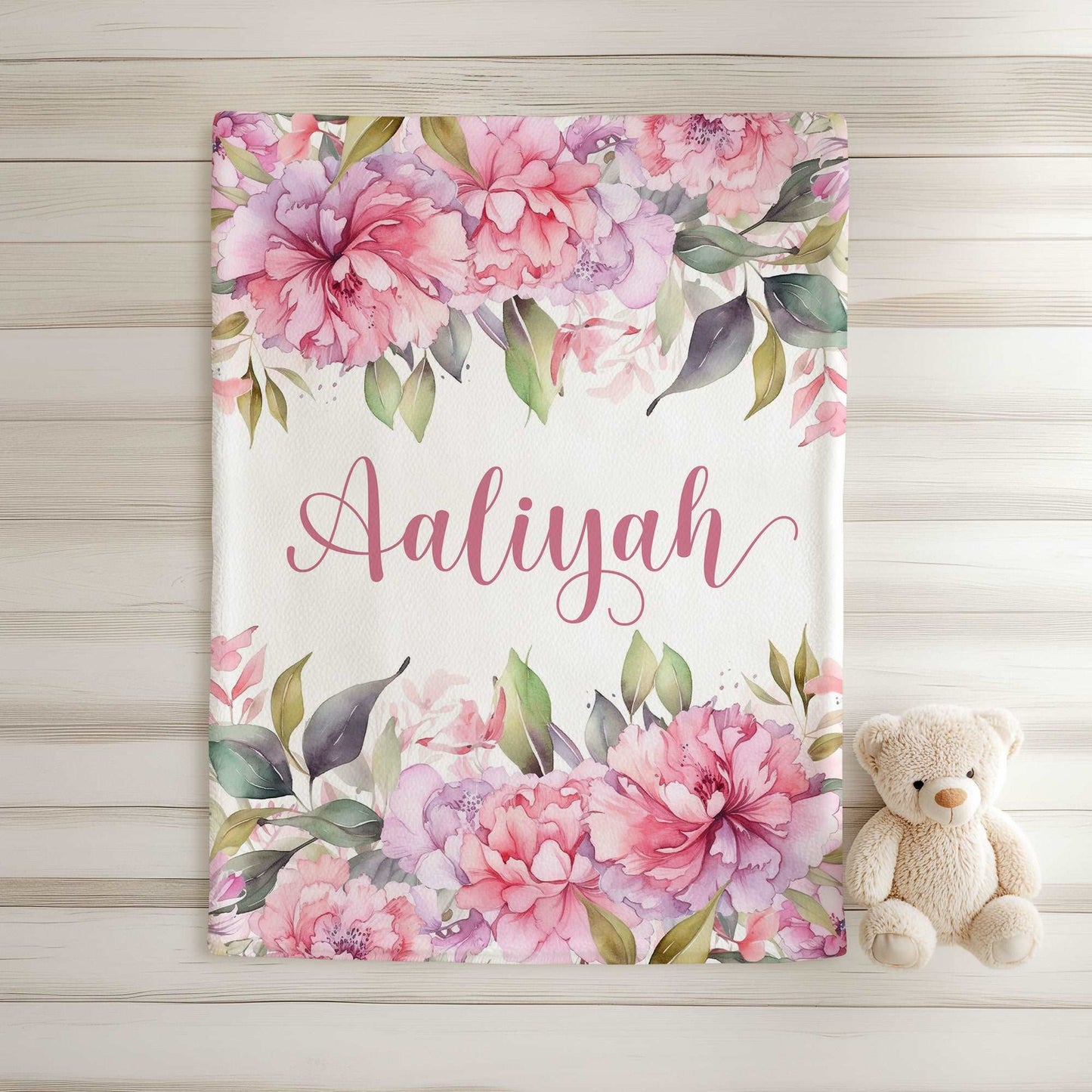 Pink Floral Blanket